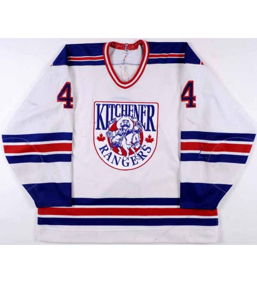 Custom OHL Kitchener Rangers 1994-01 4 Mclean Hockey Jersey Home White